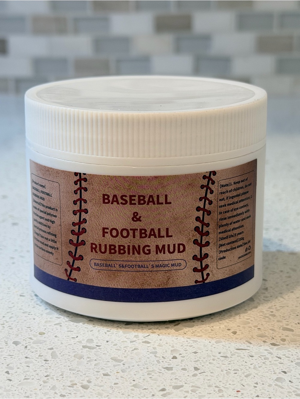 Baseball & Football Rubbing Mud - White by